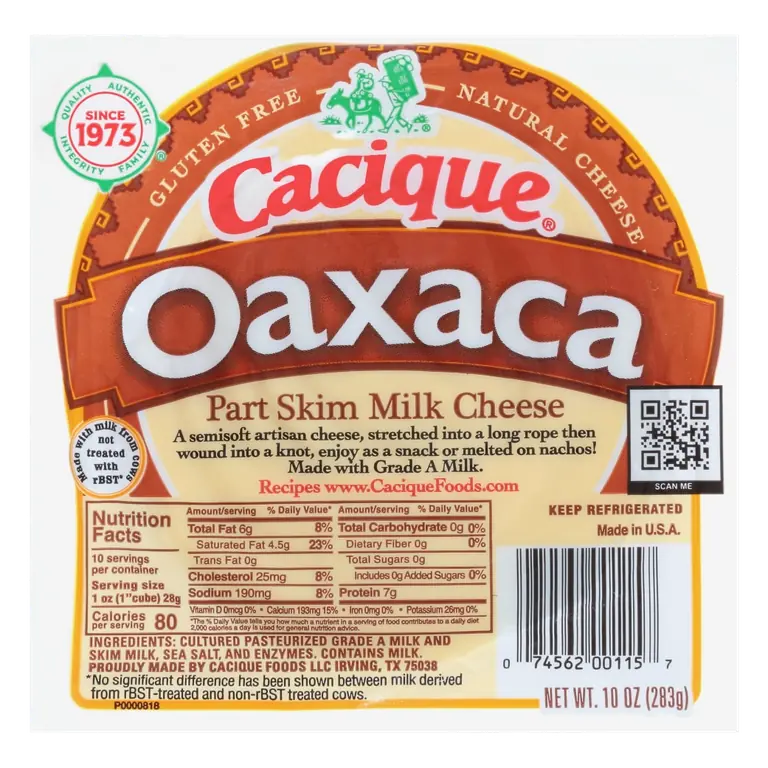 Oaxaca Part Skim Milk Cheese