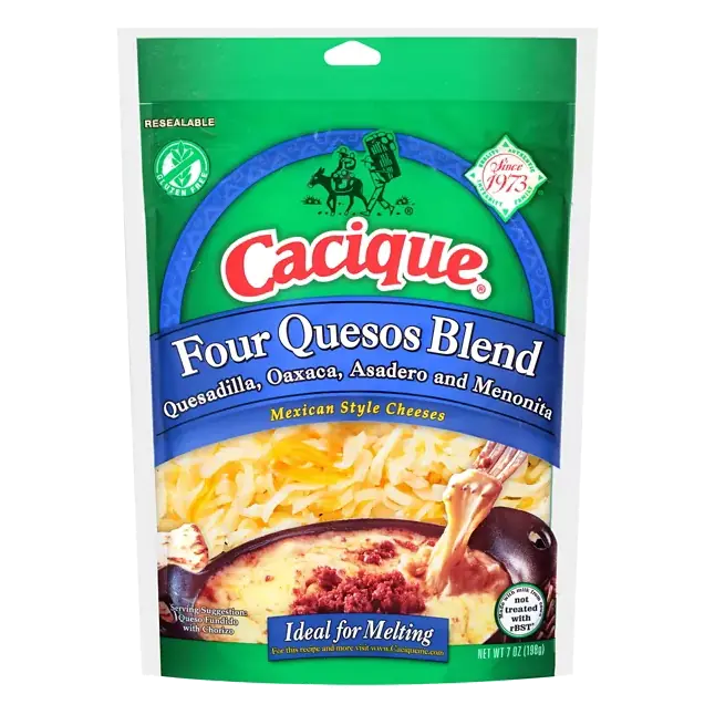 Shredded Cheese, Four Quesos Blend, Mexican Style