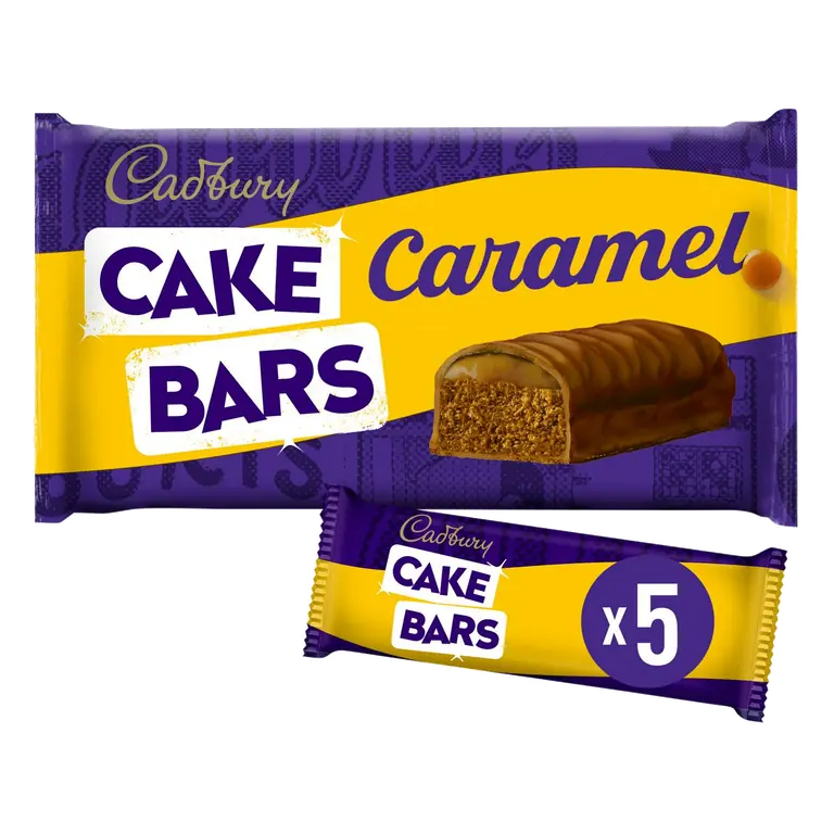 5 x Milk Chocolate Caramel Cake Bars