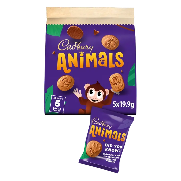 Animals Mini Chocolate Biscuits 5 Pack Multipack