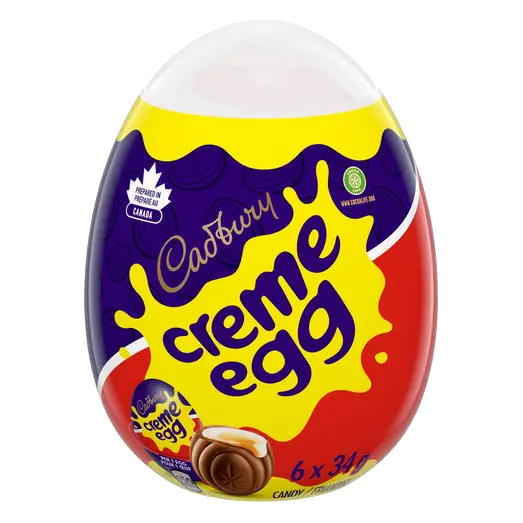 Big Easter Egg Creme Eggs Milk Chocolate With Soft Fondant Centre Candy 6 Pieces 204 g