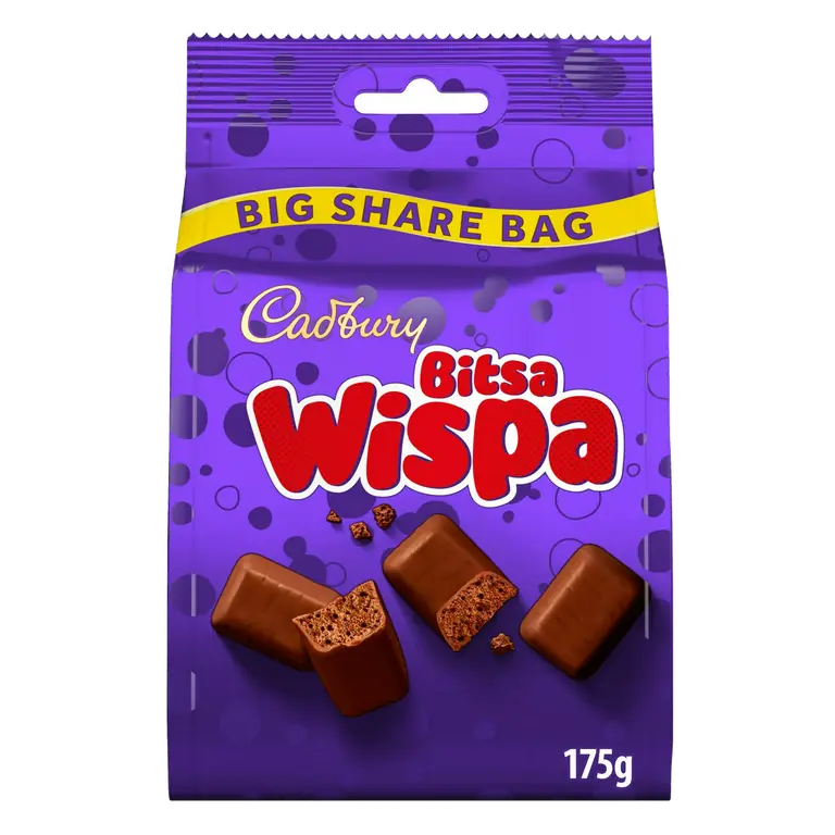 Bitsa Wispa Chocolate Large Sharing Bag 185.5g