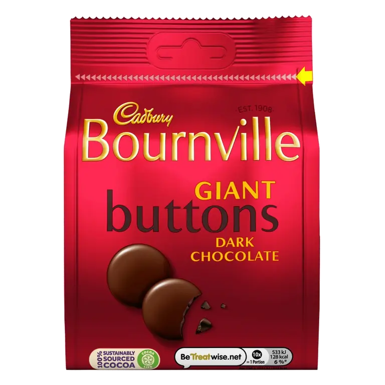 Bournville Dark Chocolate Giant Buttons Bag