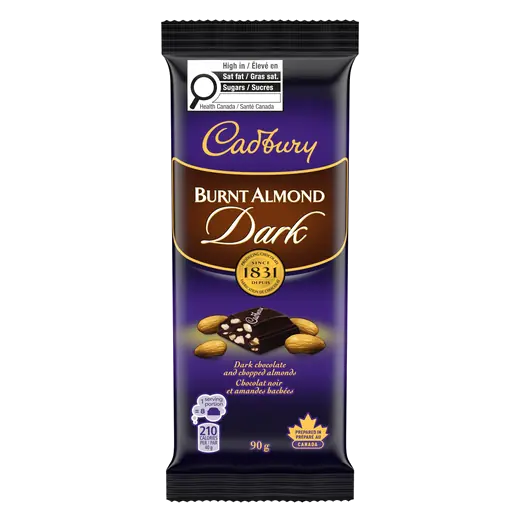 Burnt Almond Chocolate Bar Dark Chocolate With Chopped Almonds 90 g