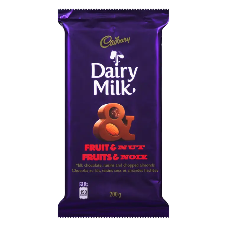 Dairy Milk Chocolate Bar Fruit & Nut 200 g