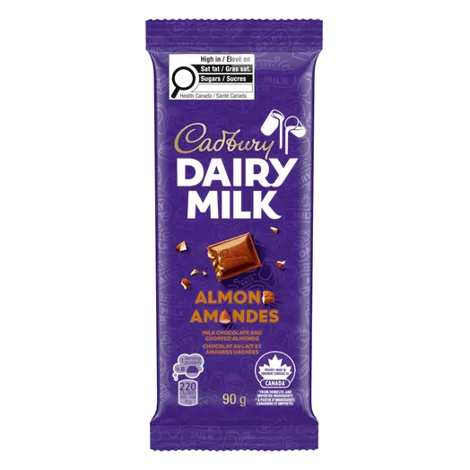 Dairy Milk Chocolate Bar With Almonds 90 g