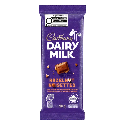 Dairy Milk Chocolate Bar With Chopped Hazelnuts 90 g
