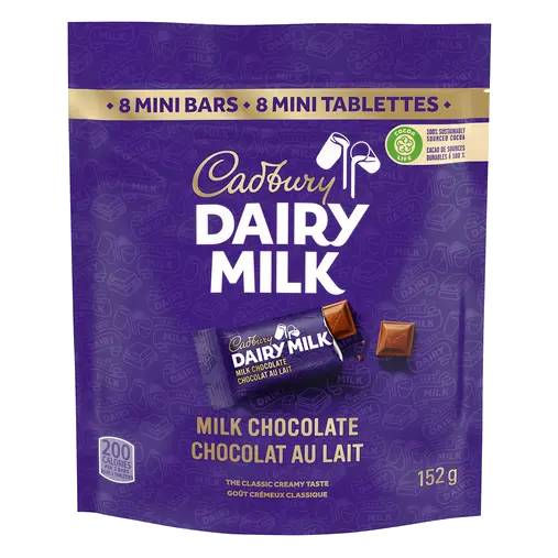 Dairy Milk Mini Bars Milk Chocolate 8 Count 152 g