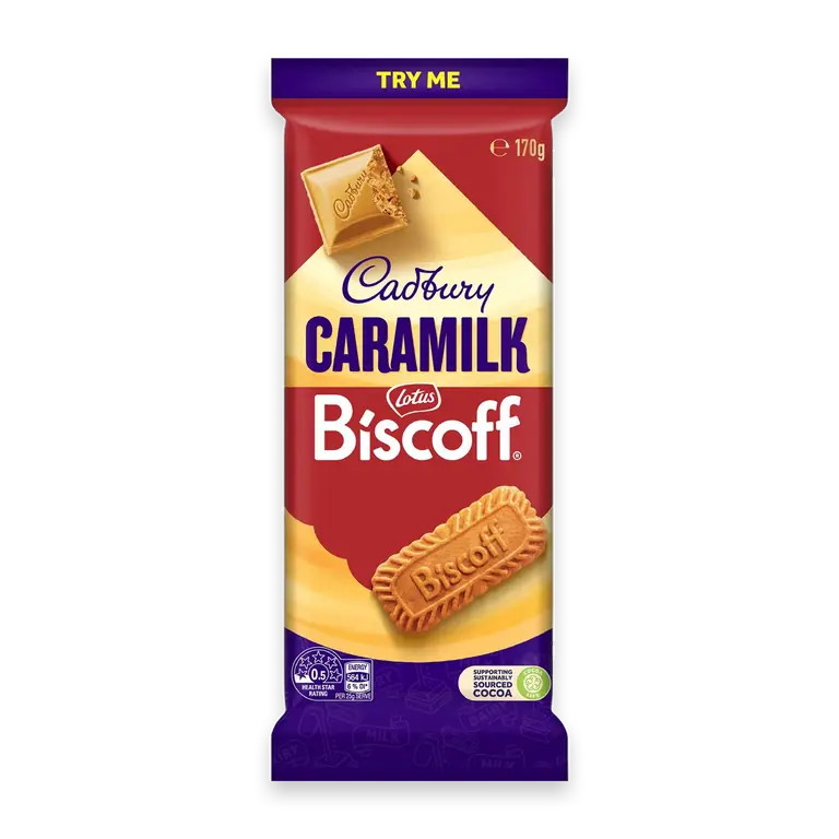 Caramilk Biscoff Chocolate Block