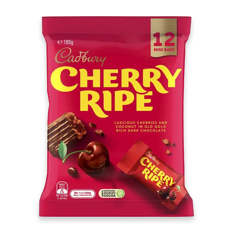 Cherry Ripe Dark Chocolate Mini Bars