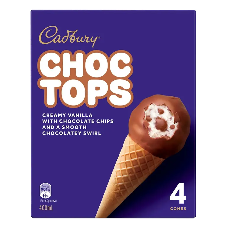 Choc Tops Vanilla