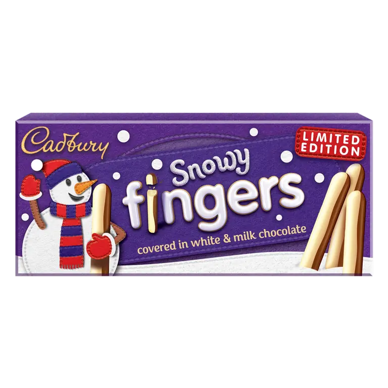 Cadbury Christmas Snowy Chocolate Covered Fingers 115g