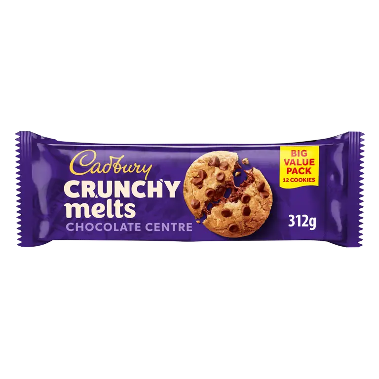 Cadbury Crunchy Melts Chocolate Chip Cookies 312 g