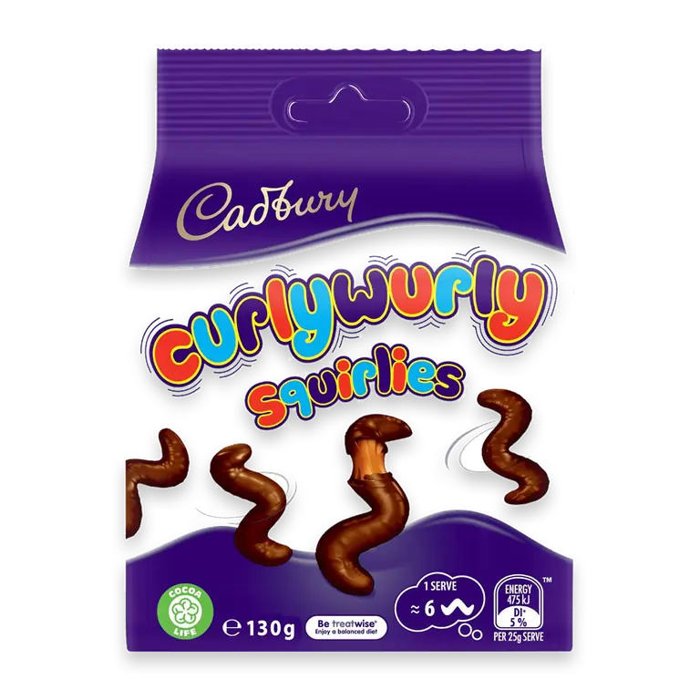 Curlywurly Squirlies Chocolate Snack & Share Bag