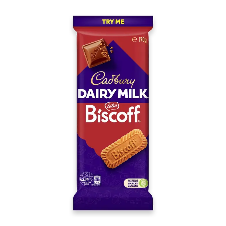 Dairy Milk Biscoff Chocolate Block