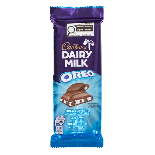 Oreo Chocolate Bar Cookie Bits & Vanilla Creme 95 g