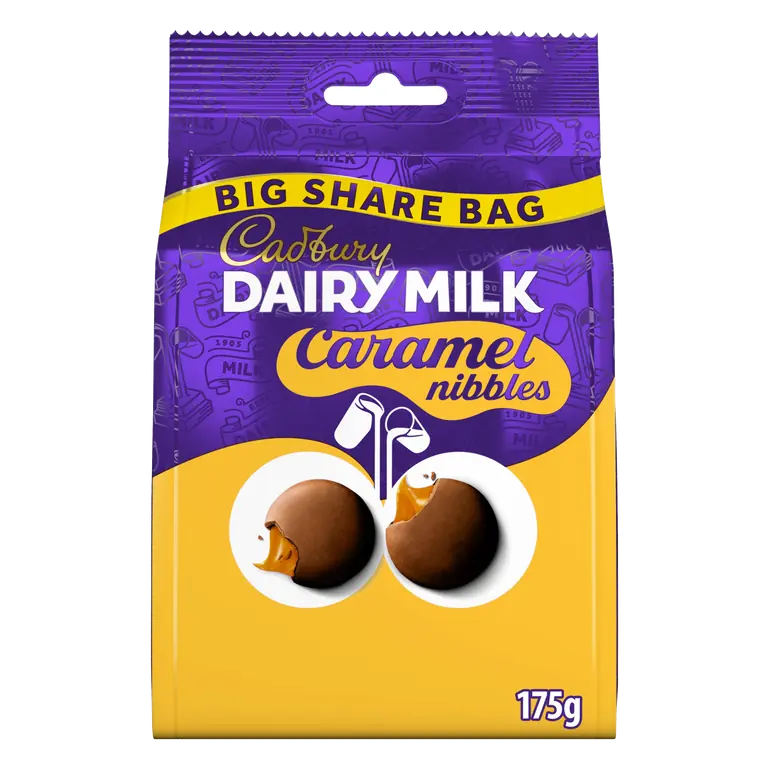 Cadbury Dairy Milk Caramel Nibbles Chocolate Sharing Bag 175 g
