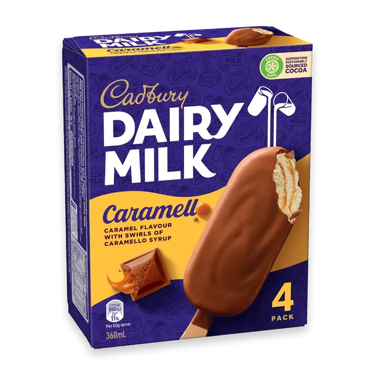 Dairy Milk Caramello Frozen Dessert Sticks