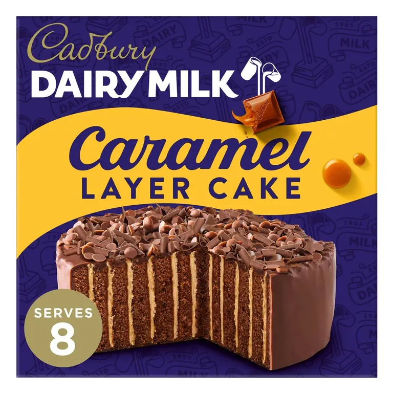 Dairy Milk Chocolate Caramel Layer Cake Serves 8