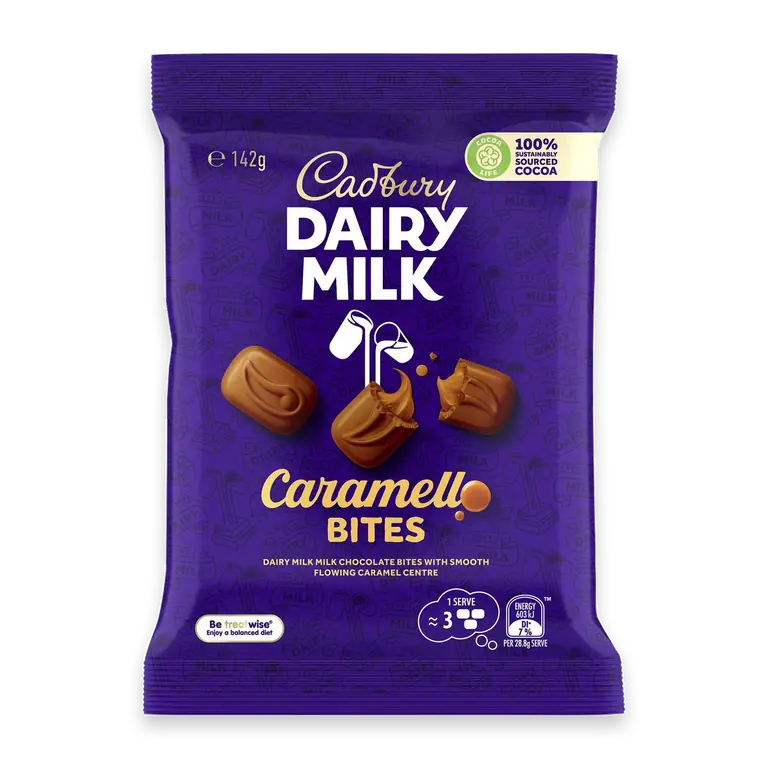 Dairy Milk Chocolate Caramello Bites Snack & Share Bag