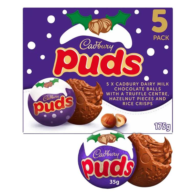 Cadbury Dairy Milk Chocolate Christmas Puds Multipack 175g (5 x 35g)