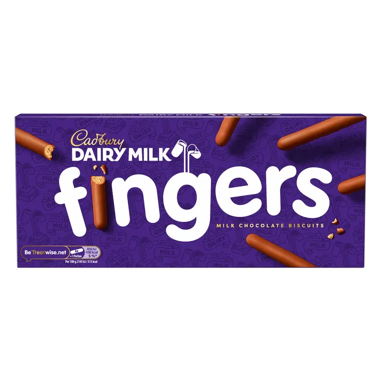 Cadbury Dairy Milk Chocolate Covered Fingers, 114g