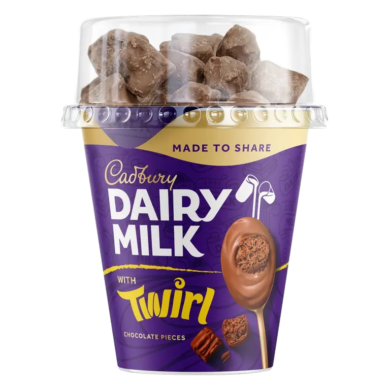 Dairy Milk Chocolate Dessert Pot with Twirl Pieces 345g