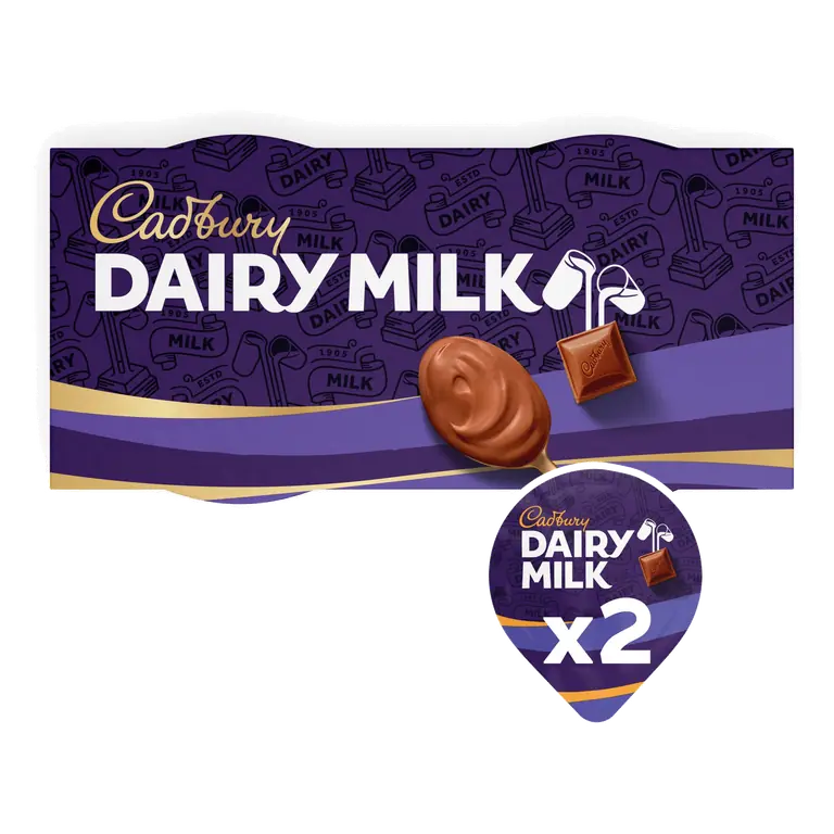 Cadbury Dairy Milk Creamy Milk Chocolate Dessert Pots 2 x 60g (120g)