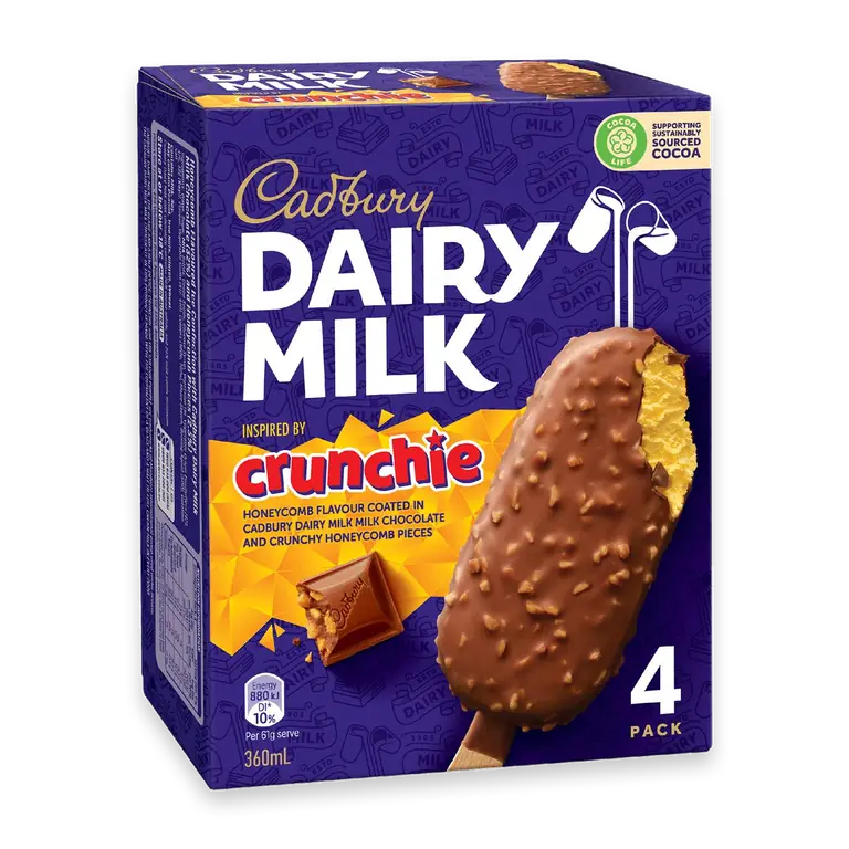 Dairy Milk Crunchie Frozen Dessert Sticks