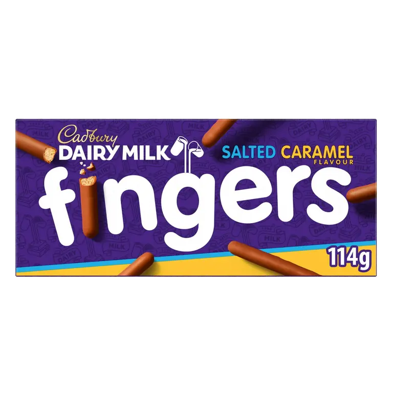 Dairy Milk Fingers Salted Caramel Flavour Biscuits 114g
