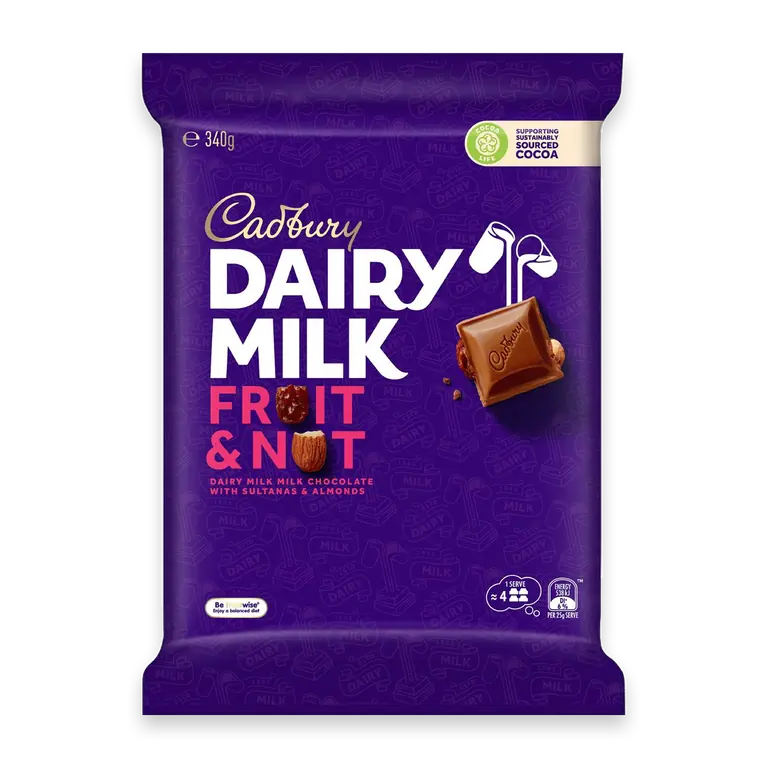 Dairy Milk Large Fruit & Nut Chocolate Block