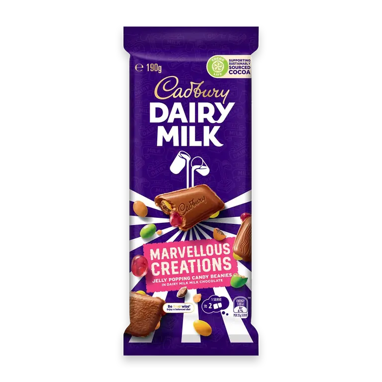 Dairy Milk Marvellous Creation Jelly Popping Chocolate Block