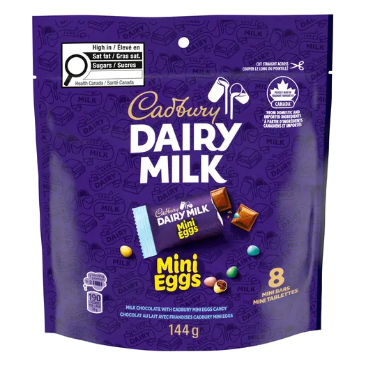 Dairy Milk Mini Eggs Chocolate Bar Bag Of 8 x 18 g Mini Bars 144 g