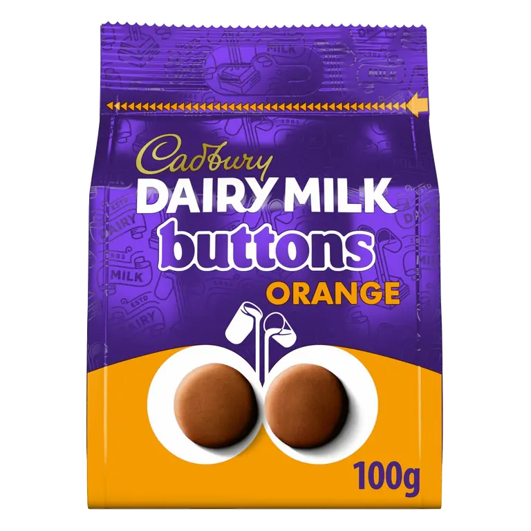Dairy Milk Orange Chocolate Buttons Pouch 100g