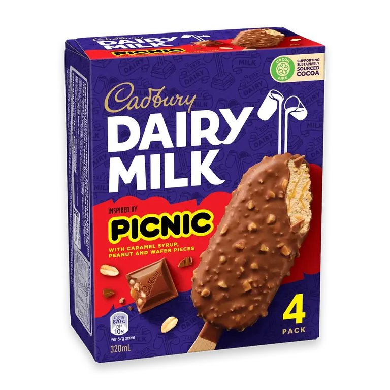 Dairy Milk Picnic Frozen Dessert Sticks