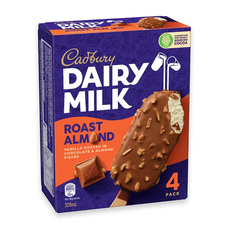 Dairy Milk Roast Almond Frozen Dessert Sticks
