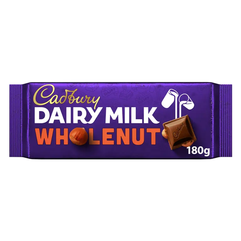 Cadbury Dairy Milk Wholenut Chocolate Bar 180 g