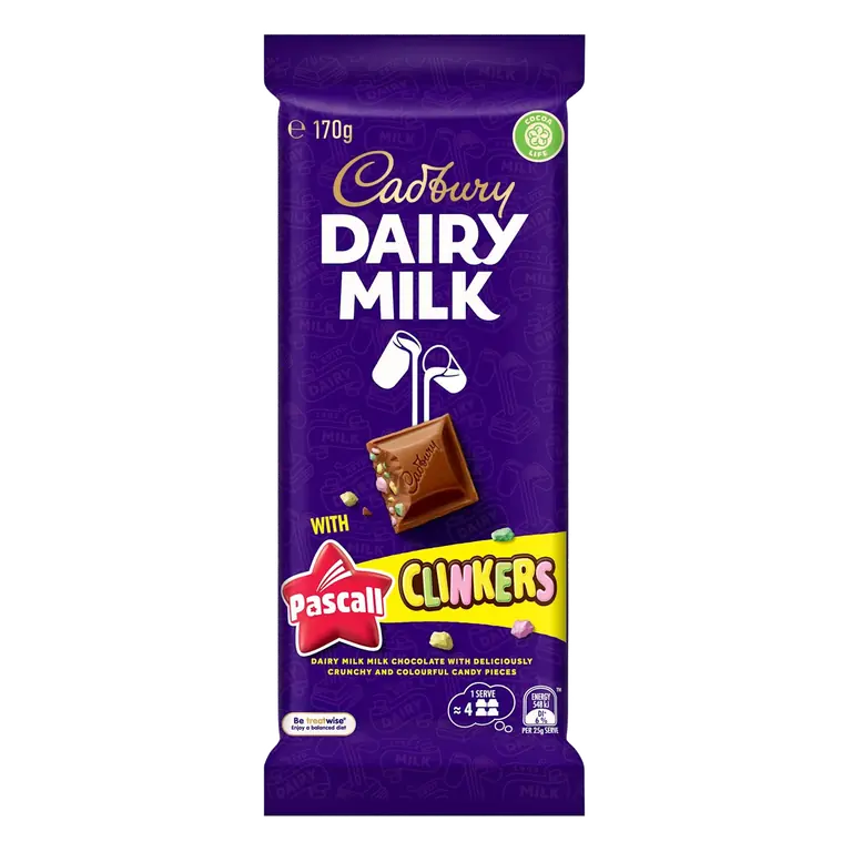 Dairy Milk with Pascall Clinkers Chocolate Block