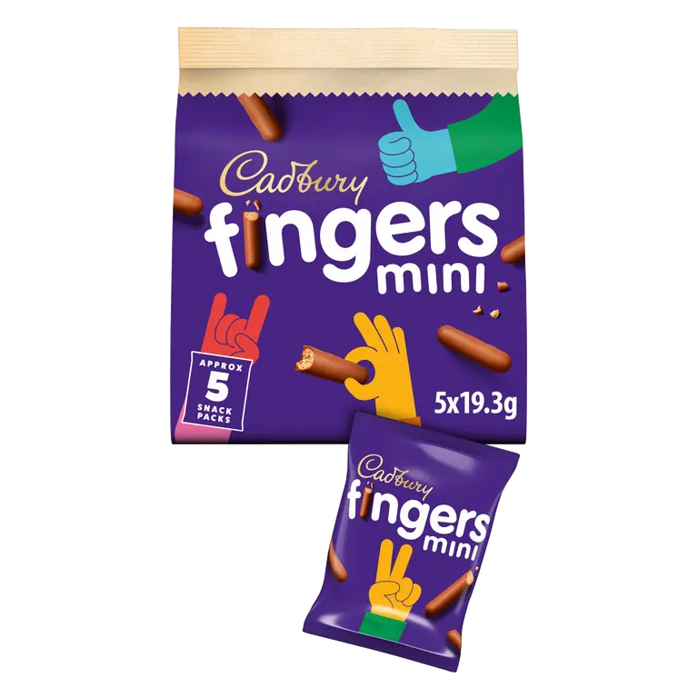 Cadbury Fingers Mini Milk Chocolate Biscuits Multipack 96.5 g