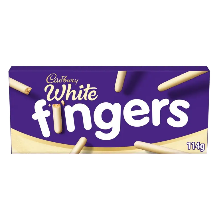 Cadbury Fingers White Chocolate Covered Biscuits 114g