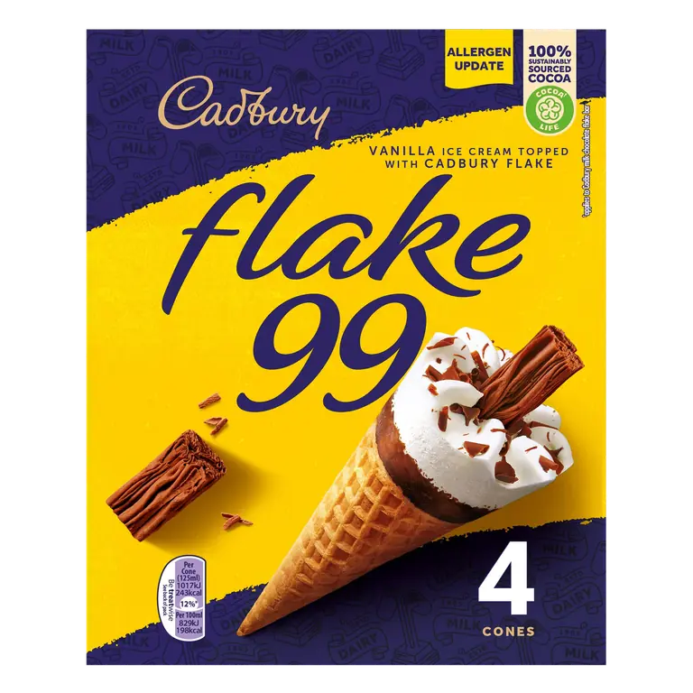 Cadbury Flake 99 Cones 4 x 125ml (500ml)