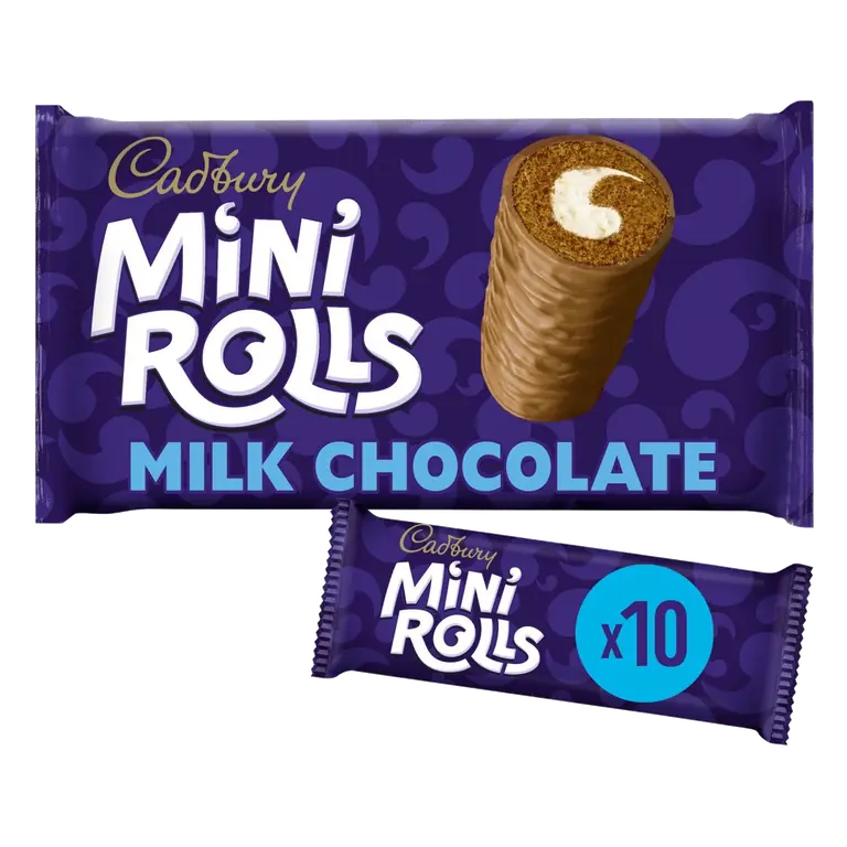 Milk Chocolate Mini Rolls Cakes 10 Pack