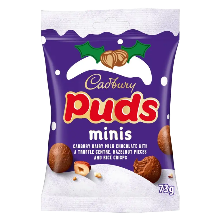 Mini Puds Chocolate Bag with Hazelnuts 73g