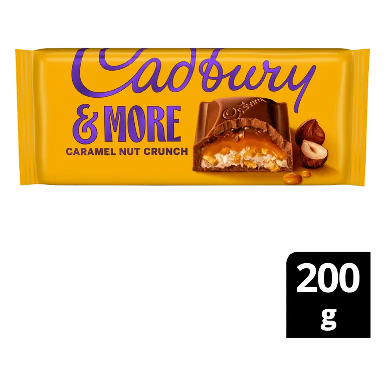 Cadbury &More Caramel Nut Crunch Chocolate Bar 200 g