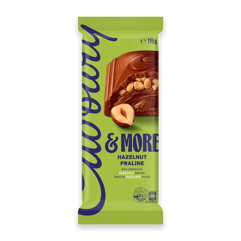 & More Hazelnut Praline Chocolate Block