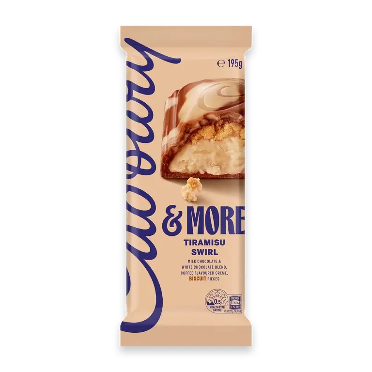 & More Tiramisu Swirl Chocolate Block