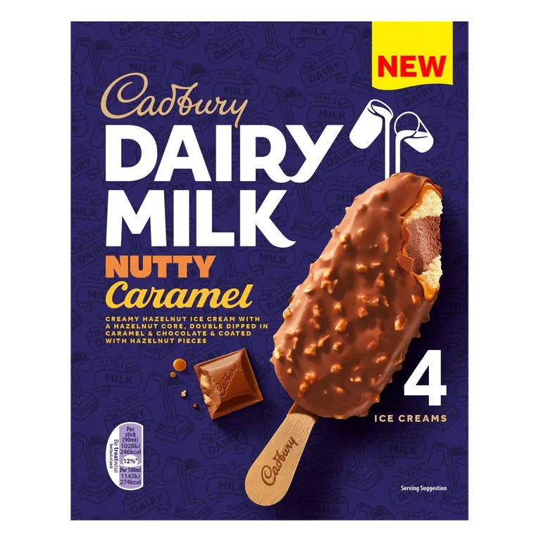 Nutty Caramel Ice Cream Sticks