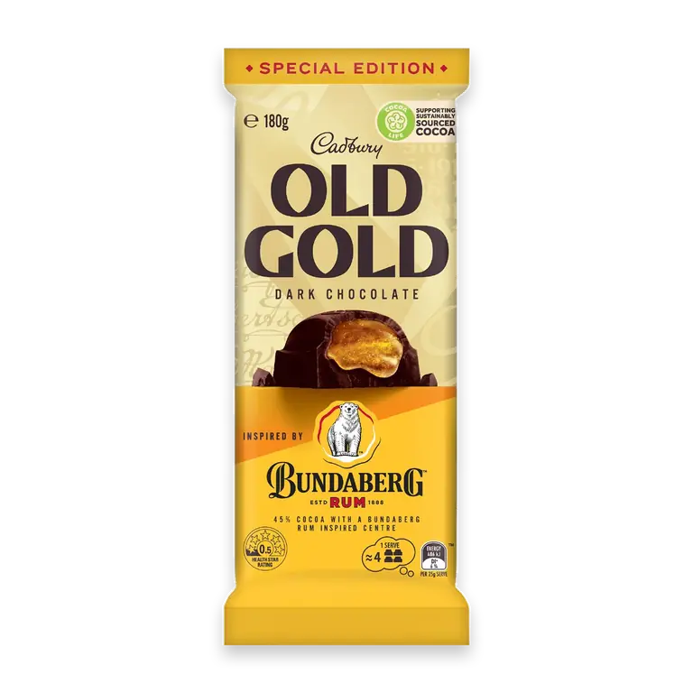 Old Gold Bundaberg Rum Chocolate Block