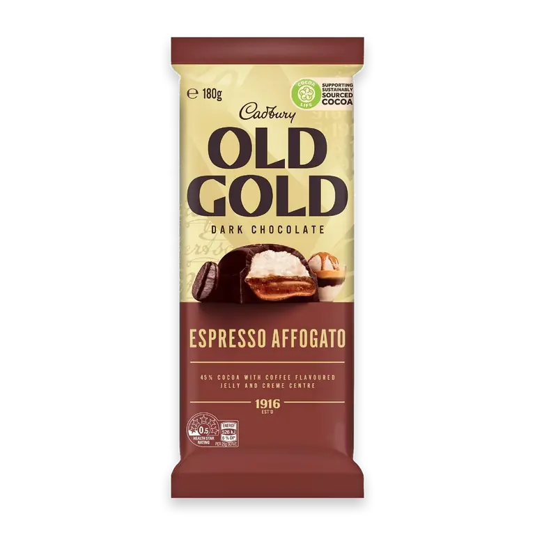 Old Gold Espresso Affogato Dark Chocolate Block