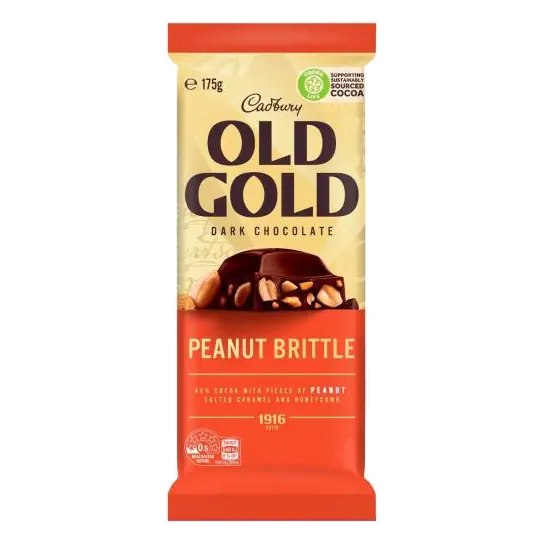 Old Gold Peanut Brittle Dark Chocolate Block